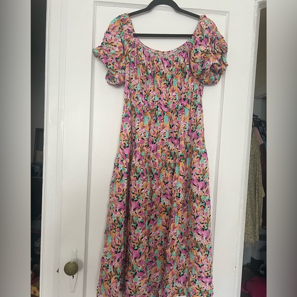 Floral Off Shoulder Dress